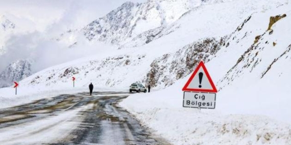 Bölgede çığ, buzlanma ve don uyarısı