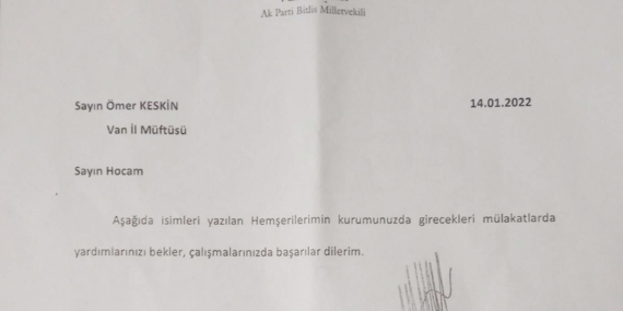 AKP’li vekil Kiler: Torpil değil rica ettim