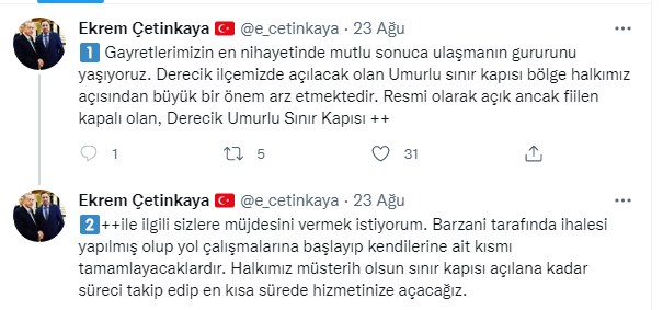 Bir türlü açıl(a)mayan Derecik sınır kapısı için kampanya - derecik belediye baskani