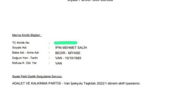 Van’da Gelecek Partisi üyesi AKP’ye üye yapıldı