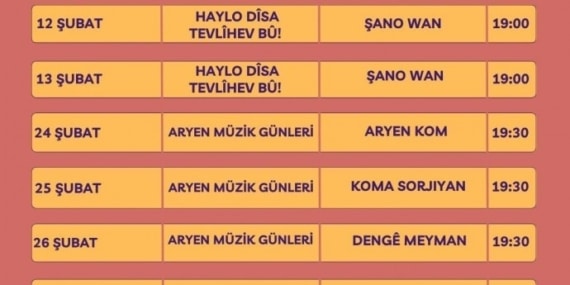 ŞanoWan Şubat programını açıkladı