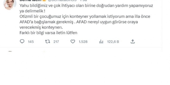 Oyuncu Laçin’in yardımına AFAD engeli!