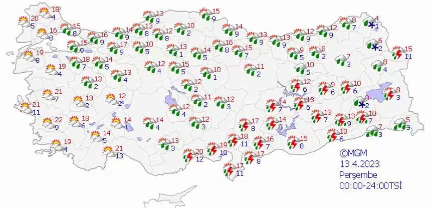 Meteoroloji’den Van, Hakkari ve Bitlis’e sarı kodlu uyarı - harita yagis