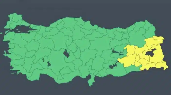 Meteoroloji’den Van, Hakkari ve Bitlis’e sarı kodlu uyarı - harita yagis1