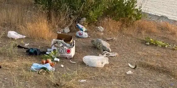 Van Gölü sahili çöplüğe döndü; sosyal medyadan tepki yağdı