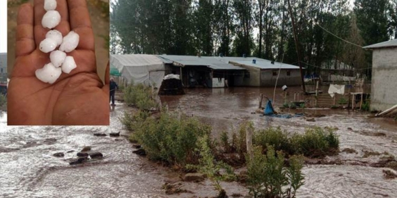 Van’da sağanak yağış hayatı felç etti