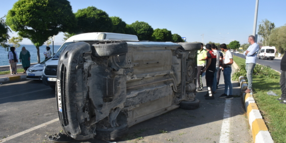 Van’da otomobil takla attı: 2 kişi yaralandı