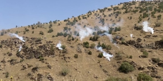 Şemdinli polisi Gomanê Dağı’na rastgele gaz bombası attı!