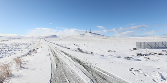 Kars’ta kar yağışı etkili oldu