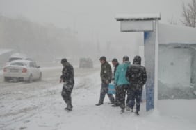 Erzurum'da kar yağışı etkili oldu