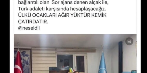 Ülkü Ocakları Başkanı gazeteci İdil’i tehdit etti