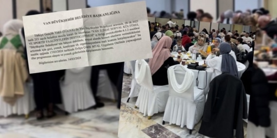 Van’da TÜGVA iftar yemeği faturasını belediyeye ödetti