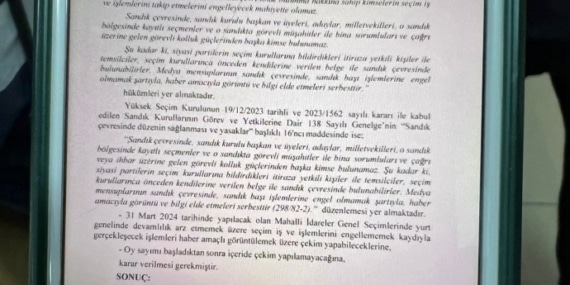 YSK’den basına sansür: Oy sayımı sırasında görüntü almasını yasakladı