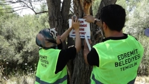 Edremit Dönemeç Şelalesi çöplerden arındırıldı, çöp alanları oluşturuldu - denimic 1