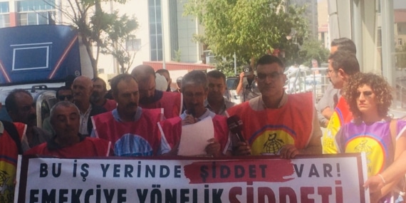 Van’da KESK üyesinin darp edilmesi protesto edildi