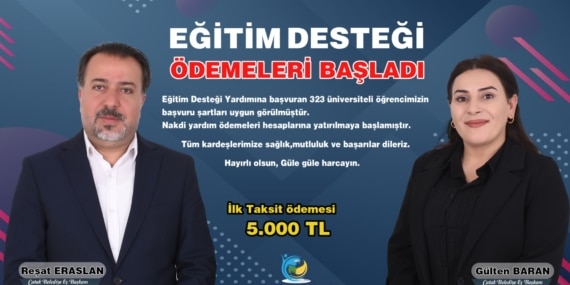 Çatak Belediyesi’nden üniversite öğrencilerinin eğitim desteği